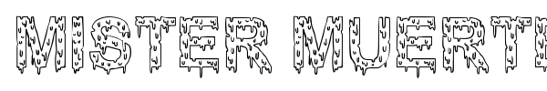 Mister Muerte font preview